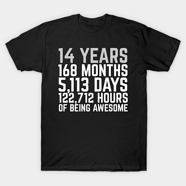 14 Years of Being Awesome T-Shirt by foxredb